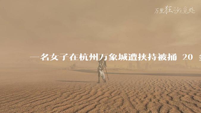 一名女子在杭州万象城遭挟持被捅 20 多刀,隆胸***体救了一命,这反映出哪些公安系统的问题?