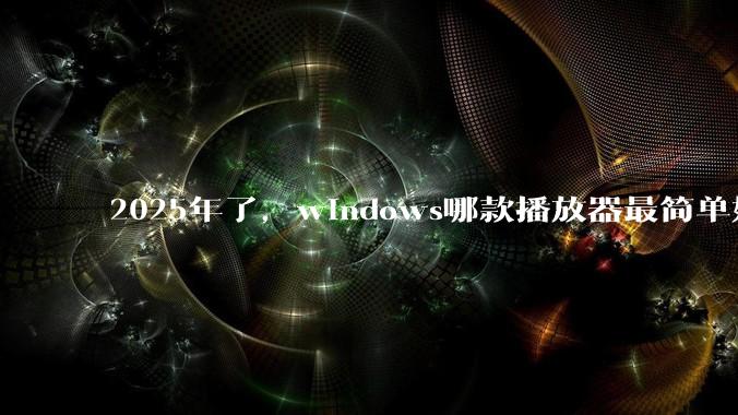 2025年了，windows哪款播放器最简单好用？