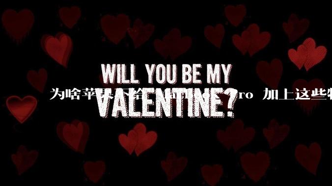 为啥苹果不给 MacBook Pro 加上这些特性？