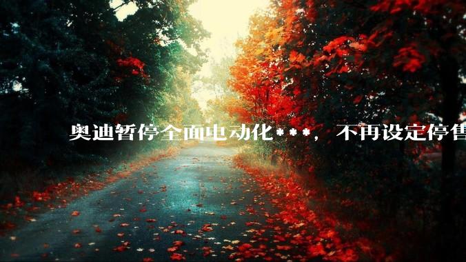 奥迪暂停全面电动化***,不再设定停售燃油车时间表,此前沃尔沃、奔驰也调整全面电动化***,如何解读?