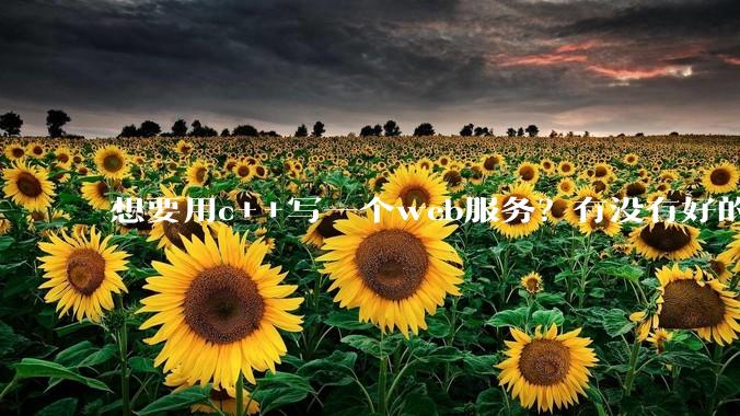 想要用c++写一个web服务？有没有好的推荐？性能好，容易上手的？