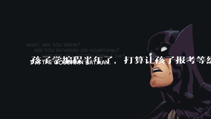 孩子学编程半年了,打算让孩子报考等级考试,大家觉得等级考试证书有用吗?